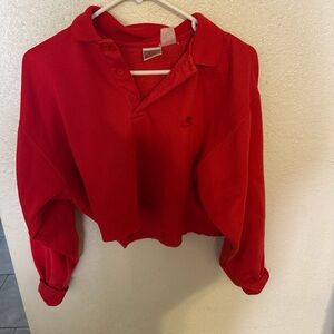 Nike Bright Red vintage sweater crop